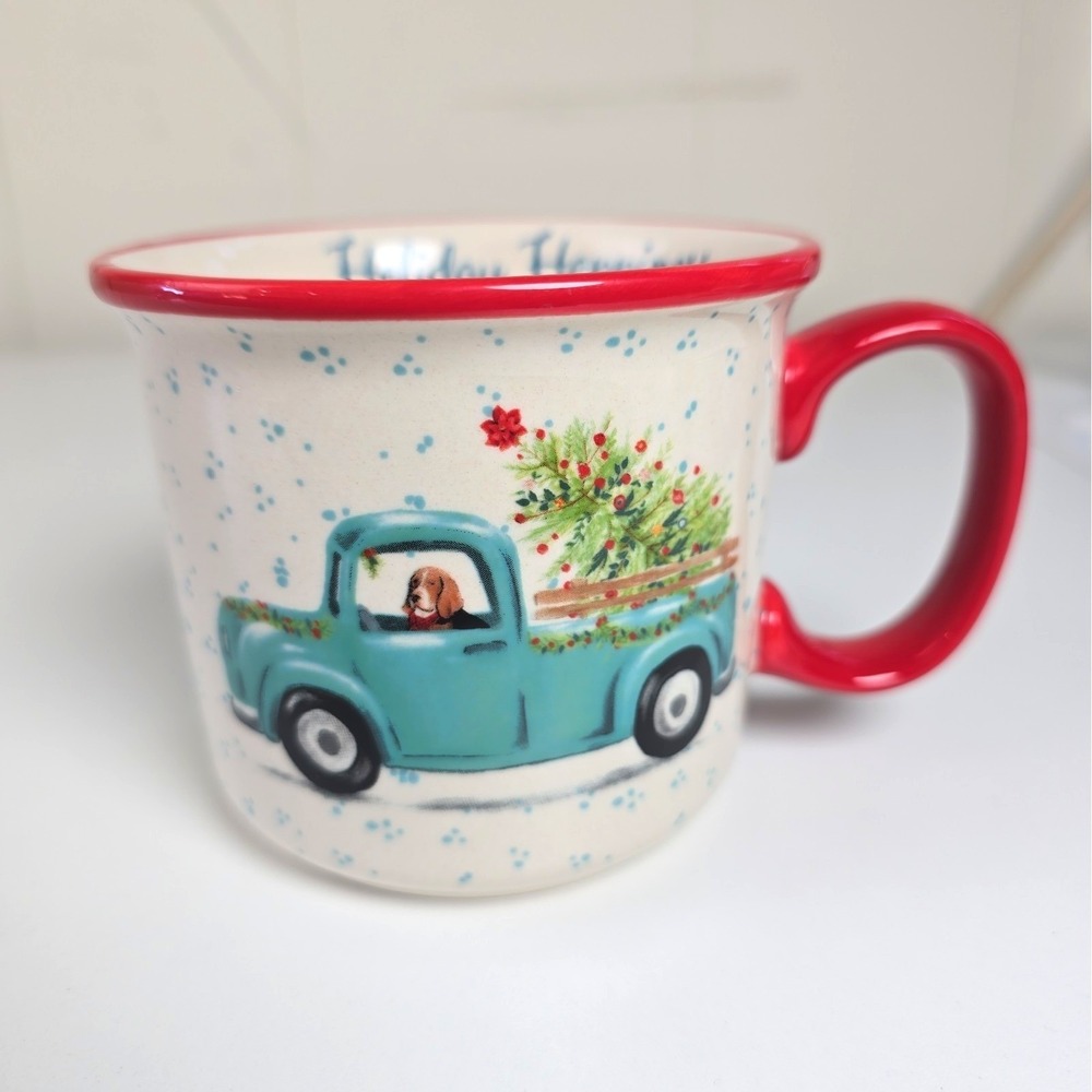Pioneer Woman Camper Mug Truck Dog Tree Holiday 16oz Country Christmas